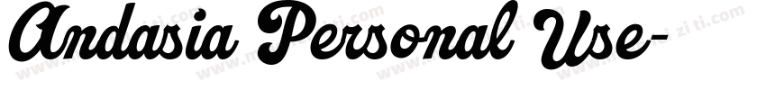 Andasia Personal Use字体转换